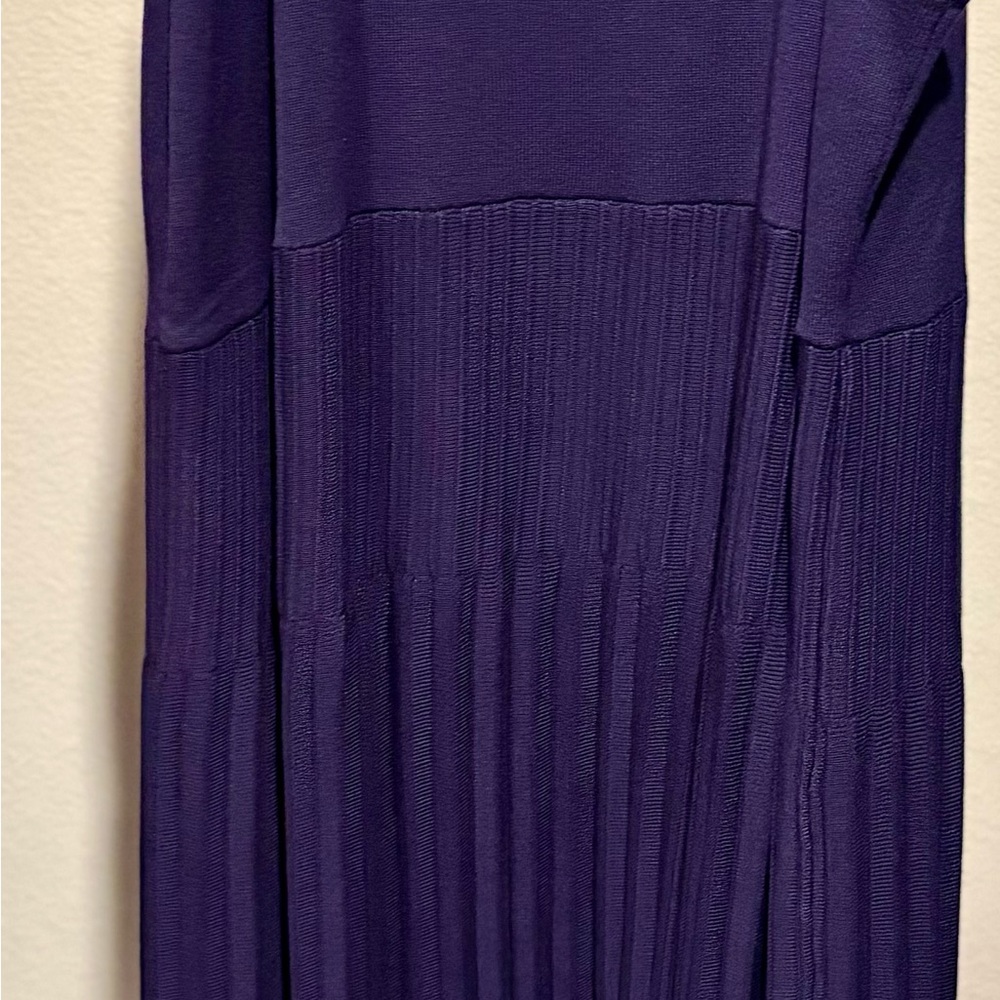 a new day Purple Pleated Knit Midi Dress